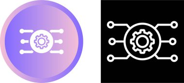 Ağ Yapılandırma Simgeleri ayarlandı, Vektör İllüstrasyonu