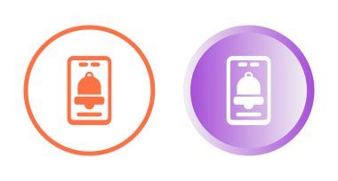 akıllı telefon bildirim web simgesi vektör çizimi