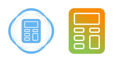 Hesap makinesi simgeleri beyaz arkaplanda ayarlandı.