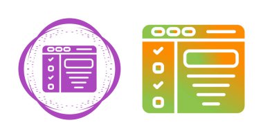 Web sitesi simgeleri ayarlandı, vektör illüstrasyonu