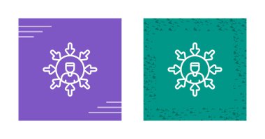 Kullanıcı merkezli web simgesi vektör illüstrasyonu