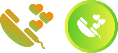 Sevgili sohbet simgeleri seti, vektör illüstrasyonu