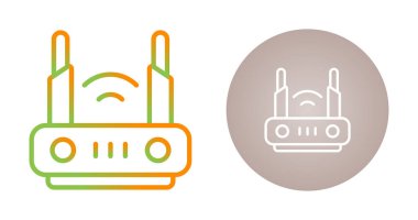 Wifi router illüstrasyon tasarımının vektör simgesi