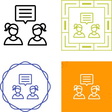 Simge vektör illüstrasyon tasarımını tartışName 