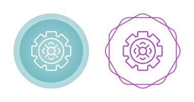 dişli hedef simgesi vektör illüstrasyonunu ayarla 