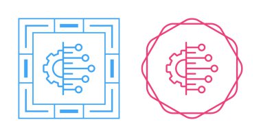 Veri entegrasyon simgeleri ayarlandı, vektör illüstrasyonu 