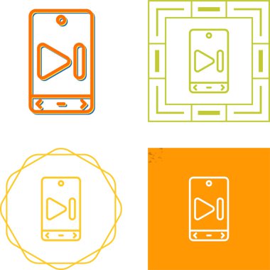 akıllı telefon simgeleri ayarlandı, vektör illüstrasyonu basit tasarım