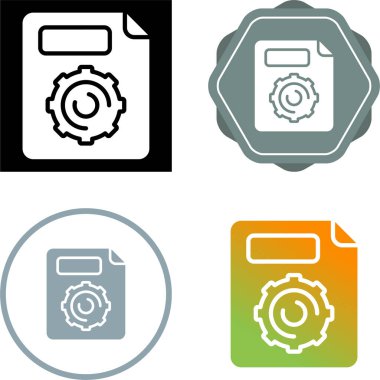 belge simgeleri ayarlandı, vektör illüstrasyonu basit tasarım