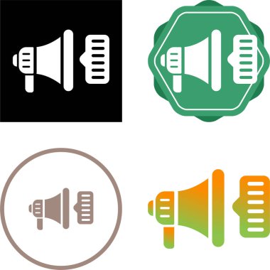 megafon simgeleri ayarlandı, vektör illüstrasyonu