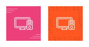 Bilgisayar simgesi ayarlandı. Bilgisayar masaüstü vektör simgeleri, pc simgeleri. 