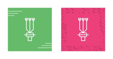 Kablo Sonlandırma Kit simgeleri ayarlandı, vektör illüstrasyonu