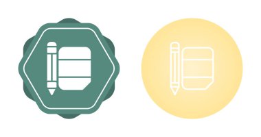 silgi ve Kalem Simgesi, Vektör İllüstrasyonu 