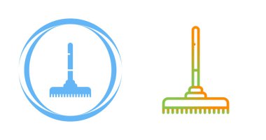 Beyaz arkaplanda izole edilmiş tırmık simgeleri kümesi, vektör illüstrasyonu 