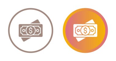 Dolar banknot simgelerinin vektör çizimi              