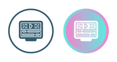 Video Düzenleme Web simgesi vektör illüstrasyonu