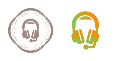 set of headphones icons, vector illustration. headsets            