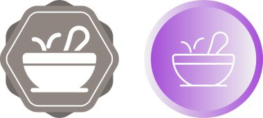 yemek kasesi simgesi, vektör illüstrasyonu 