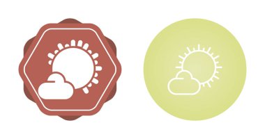 bulut ve güneş batımı vektör illüstrasyonu