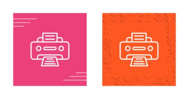 yazıcı vektörü simgeleri basit illüstrasyon