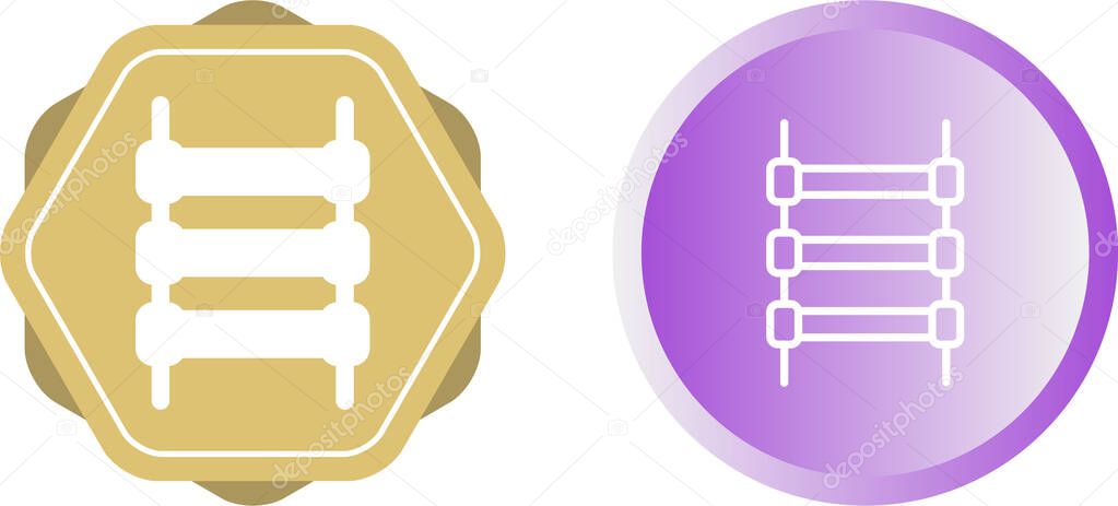 Set of track rails icons isolated on white background, vector illustration