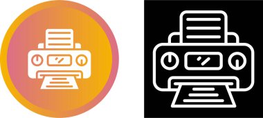 yazıcı düz simgeleri, vektör illüstrasyonu