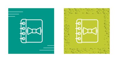 Hediye Kitabı Simgesi Logosu, Modern Tasarım, Beyaz Arkaplanda İzole Edilmiş Vektör 
