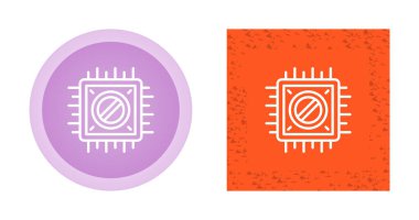 mikroçip simgeleri ayarlandı, vektör illüstrasyonu 