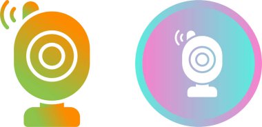 Web kamera simgesi. Düz stil. vektör illüstrasyonu.