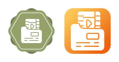 Beyaz arkaplan, vektör illüstrasyonunda bilgisayar dizinleri ve ses dosyaları simgeleri    