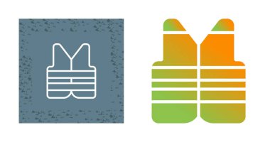 güvenlik yelekleri simgeleri, basit vektör tasarımı 