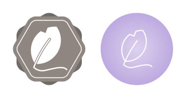 Modern düz biçimli yaprak vektör simgesi, beyaz arkaplan üzerinde izole 