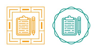 Kalem simgelerine sahip kontrol listesi, vektör illüstrasyonu 