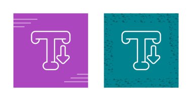 Metin girdi simgesi simgeleri ayarlandı. Tipografi logoti elementi. Basit resimleme 