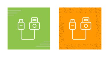 Kablo simgeleri beyaz arkaplanda izole edildi.