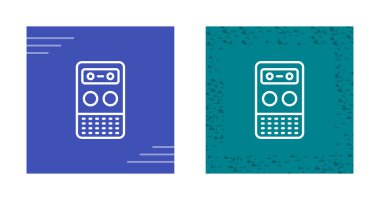 Beyaz arkaplanda bilgisayar birimleri simgeleri, vektör illüstrasyonu 