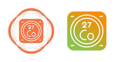 Kobalt kimyasal element simgeleri vektör illüstrasyonu