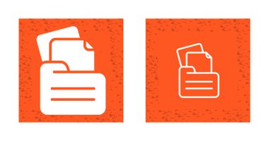 Belge simgelerinin olduğu dizin, vektör illüstrasyonu basit tasarım