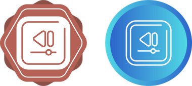 Video ikonları, sol ok düğmeleri, vektör illüstrasyonu seti