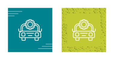 Araba motoru kontrolü için modern uygulama düğmeleri.