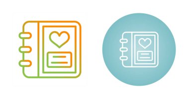 Kalplerin vektör illüstrasyonuna sahip not defterleri 