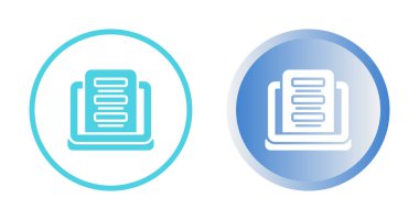 dizüstü bilgisayar web simgesi vektör illüstrasyonundaki belge