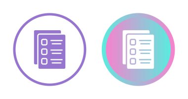 kontrol listesi simgeleri ayarlandı, vektör illüstrasyonu