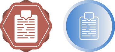 belge simgeleri ayarlandı, vektör illüstrasyonu basit tasarım