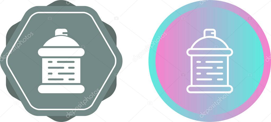 Spray can silhouette black icon. Vector illustration of spray can symbol isolated on white background