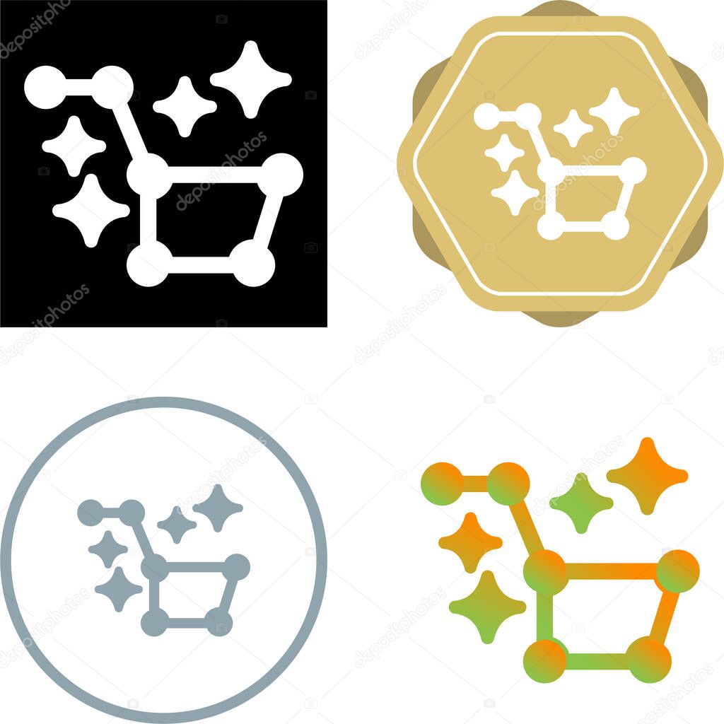 Vector illustration of the Constellation Ursa Major icon on white background