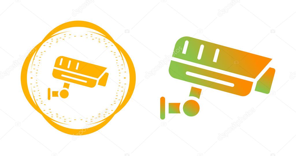 Fixed CCTV, Security Camera Icons set, Vector Template Illustration Design