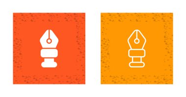 Mürekkep kalem simgeleri ayarlandı, vektör illüstrasyonu basit tasarım