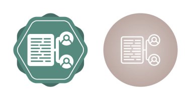 Kullanıcı profili sembolleri içeren belge paylaşım simgeleri