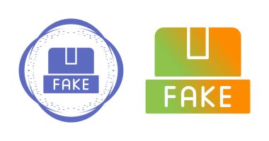 Sahte Ürünler, sahte ikonlar vektör illüstrasyonu 
