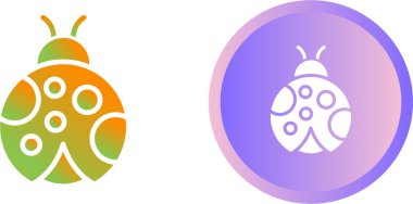 Uğur böcekleri web simgeleri vektör illüstrasyonu